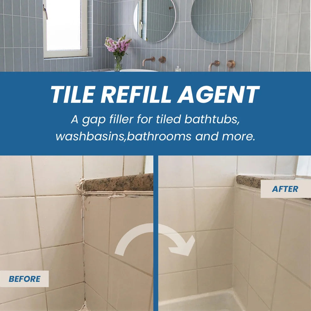 Waterproof Tile Gap Repair Sealant White Grout Filler Paste for Bathroom, Kitchen, Sink & Floor Tiles (180ml)