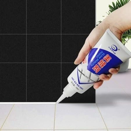 Waterproof Tile Gap Repair Sealant White Grout Filler Paste for Bathroom, Kitchen, Sink & Floor Tiles (180ml)