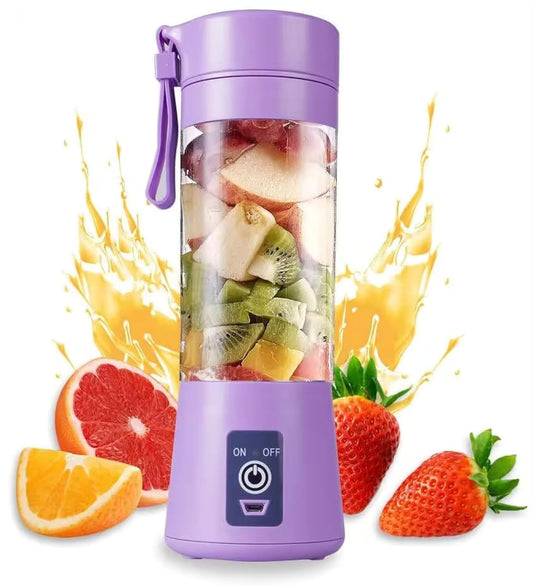 Portable USB Electric Juicer – 6-Blade Protein Shaker for Smoothies & Juice (Multicolour)